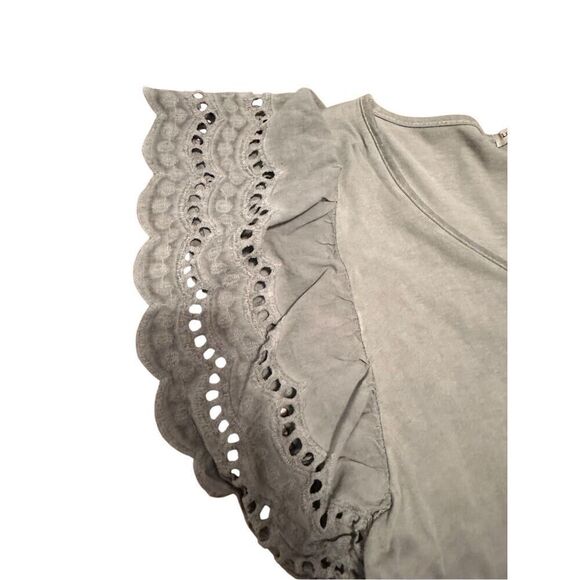 Longo L’arno eyelet cap sleeve cotton dress grey XS Italian - Picture 4 of 7